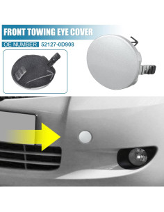 Cubierta de Gancho de Remolque Frontal X AUTOHAUX para Toyota Yaris 2007-2010 2