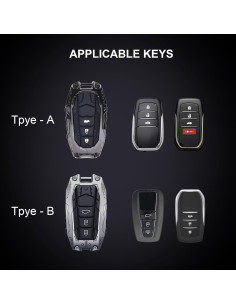 Funda Protectora para Llave Toyota Femibon Tipo-A Plata 2019-2025 2