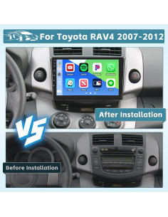 Estéreo Android 15 Hikity 9" para Toyota RAV4 2007-2012 2