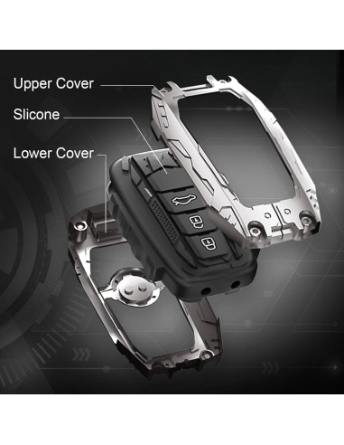 Funda Protectora para Llave Toyota Femibon Tipo-A Plata 2019-2025