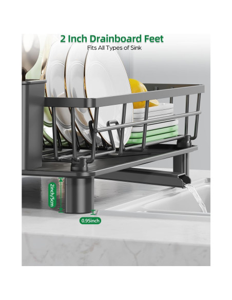 Escurridor de Platos CosyPic de Acero Inoxidable 28x38 cm