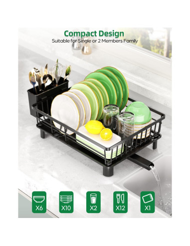 Escurridor de Platos CosyPic de Acero Inoxidable 28x38 cm