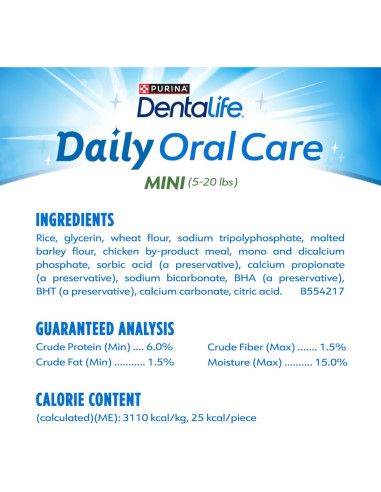 Golosinas DentaLife Cuidado Oral para Perros Pequeños 485.4 g