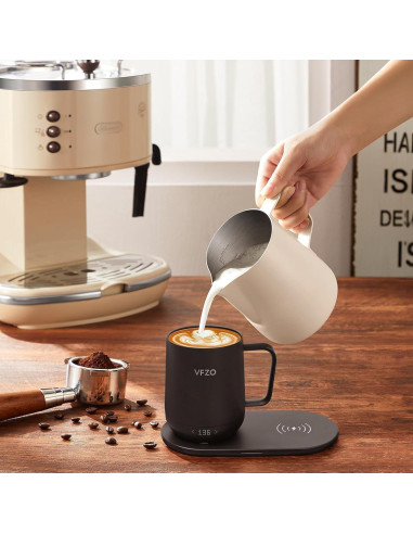 Taza Inteligente VFZO 355ml Autocalentable Negro 65C