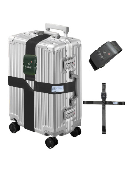 Correas de Equipaje Stargaz Aprobadas por TSA Ajustables Negro