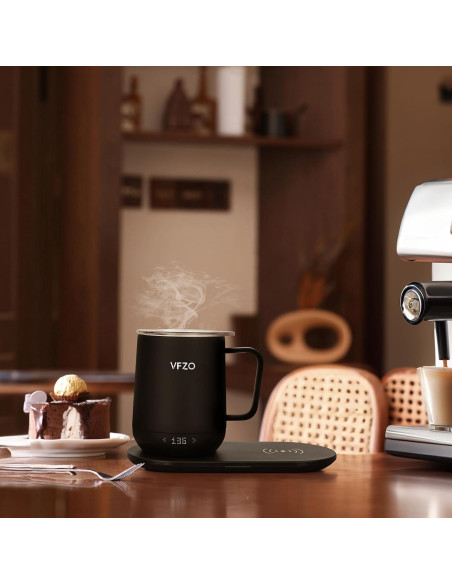 Taza Inteligente VFZO 355ml Autocalentable Negro 65C