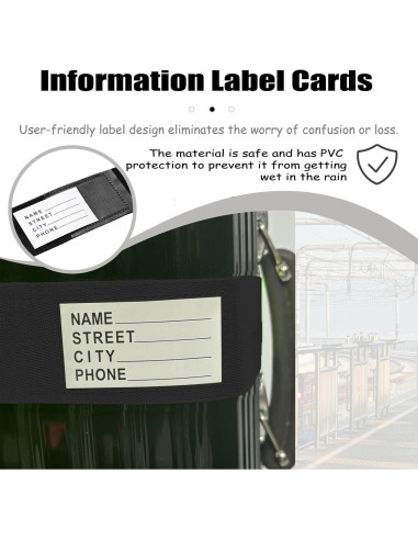 Correas de Equipaje Stargaz Aprobadas por TSA Ajustables Negro