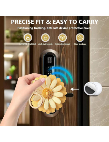 Llavero Decorativo Genérico Funda GPS Cuero PU 8.9x8.9 cm