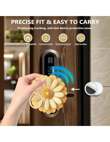 Llavero Decorativo Genérico Funda GPS Cuero PU 8.9x8.9 cm