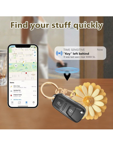 Llavero Decorativo Genérico Funda GPS Cuero PU 8.9x8.9 cm