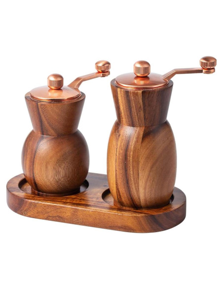 Juego de Molinillos de Sal y Pimienta Stelalloy de Madera