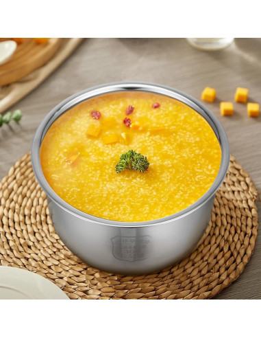 Olla Arrocera de Acero Inoxidable Angoily 2L 6 Tazas