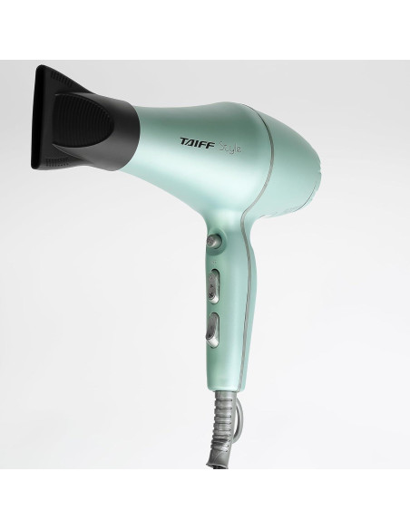 Secador de Pelo Taiff Style IonSense 1875W Verde con Difusor