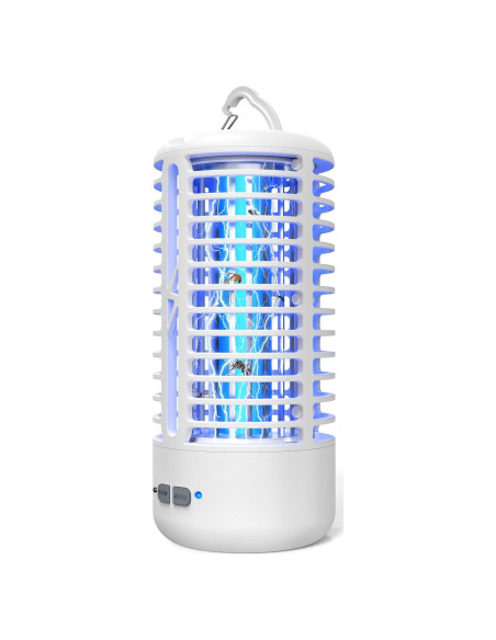 Zapper de Insectos Recargable ZECHUAN 4000mAh Blanco