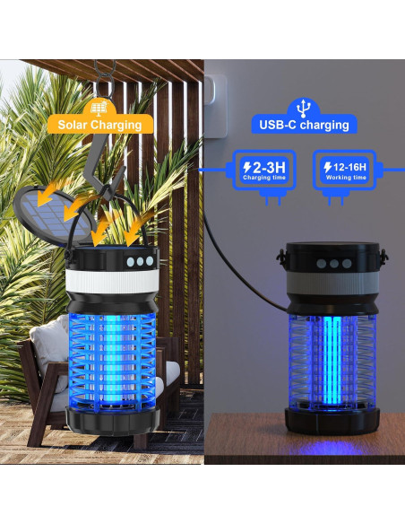 Trampa de Mosquitos Eléctrica Bluelage BK22-MR Solar y USB