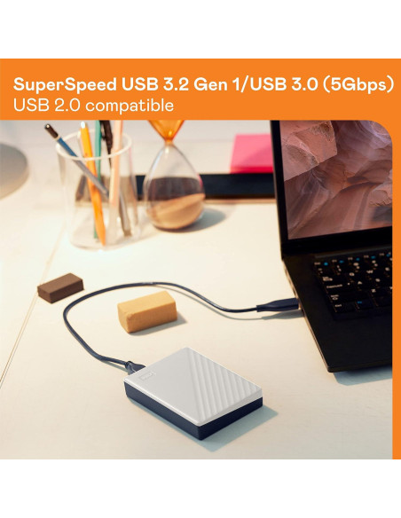 Disco Duro Externo 5TB WD Mi Pasaporte Blanco USB 3.0