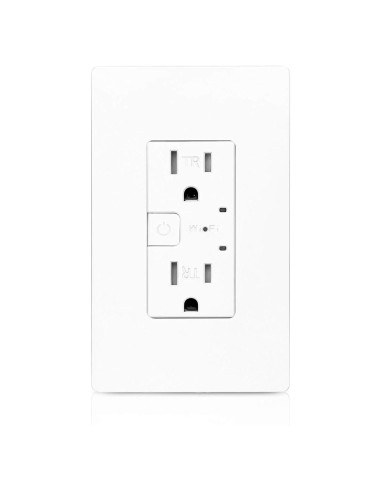 Enchufe Inteligente de Pared JUNLIT 2 Puertos Control Remoto WiFi