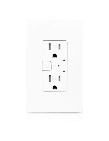 Enchufe Inteligente de Pared JUNLIT 2 Puertos Control Remoto WiFi