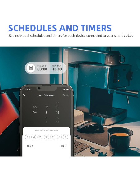 Enchufe Inteligente de Pared JUNLIT 2 Puertos Control Remoto WiFi