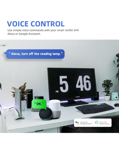 Enchufe Inteligente de Pared JUNLIT 2 Puertos Control Remoto WiFi