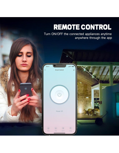 Enchufe Inteligente de Pared JUNLIT 2 Puertos Control Remoto WiFi