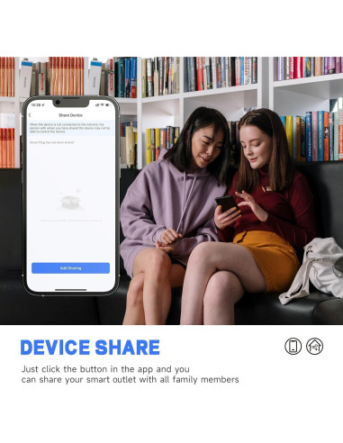 Enchufe Inteligente de Pared JUNLIT 2 Puertos Control Remoto WiFi