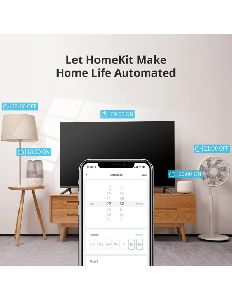 Enchufe Inteligente SwitchBot Mini HomeKit 15A WiFi 2.4G