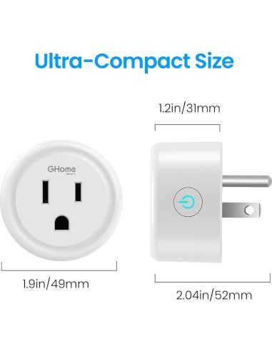 Enchufe Inteligente GHome Smart Wi-Fi 2.4G Control por Voz