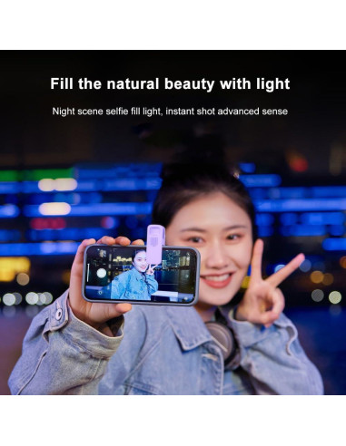 Luz de Anillo Selfie Andoer Clip-on con Espejo 3 Modos