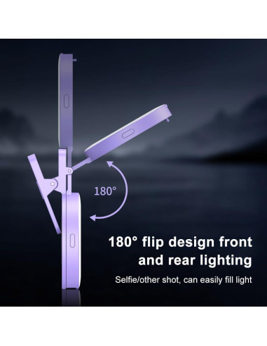 Luz de Anillo Selfie Andoer Clip-on con Espejo 3 Modos