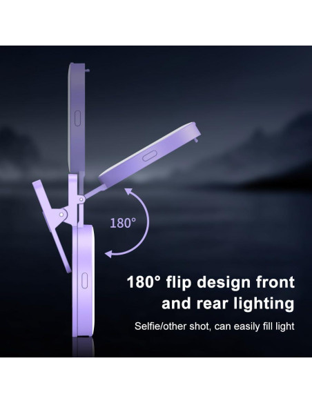 Luz de Anillo Selfie Andoer Clip-on con Espejo 3 Modos