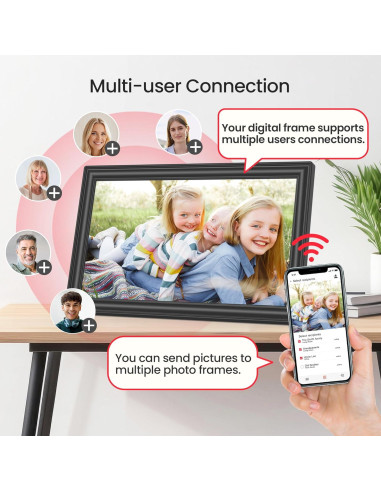 Marco de Fotos Digital Frameo WiFi 15.6" 64GB Pantalla Full HD