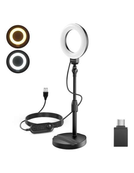 Luz de Anillo LED NEEWER BR60 10W Ajustable para Selfies