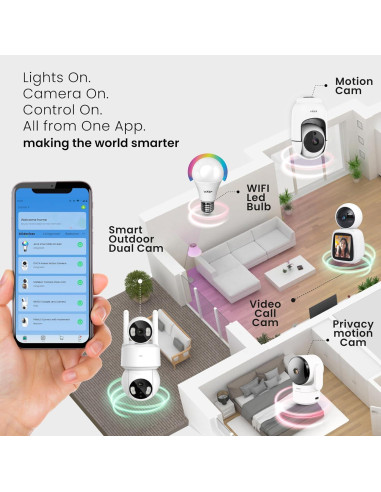 Kit de Bombillas LED Inteligentes VTA+ E27 RGB x2 9W