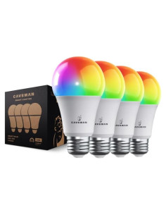 Bombilla LED Inteligente Caveman A19 RGBW 800LM 2pk
