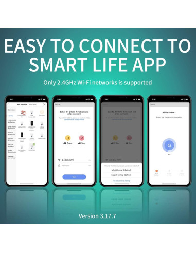 Bombillas Inteligentes ANWIO 8.5W E26 Paquete de 2 Control Wifi