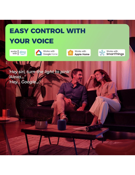 Bombillas Inteligentes E12 Matter 6W 4PCS RGBW Compatible con Alexa