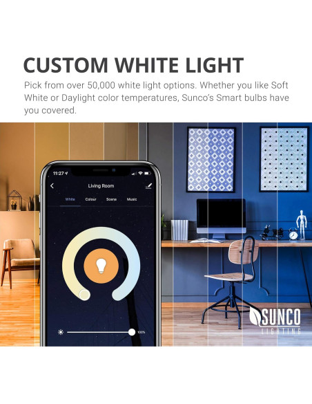 Bombillas Inteligentes G25 LED Sunco, 5W, RGB, Dimmables, 2 Pzas