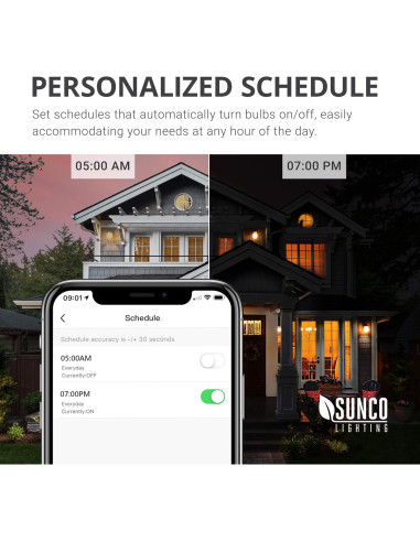 Bombillas Inteligentes G25 LED Sunco, 5W, RGB, Dimmables, 2 Pzas