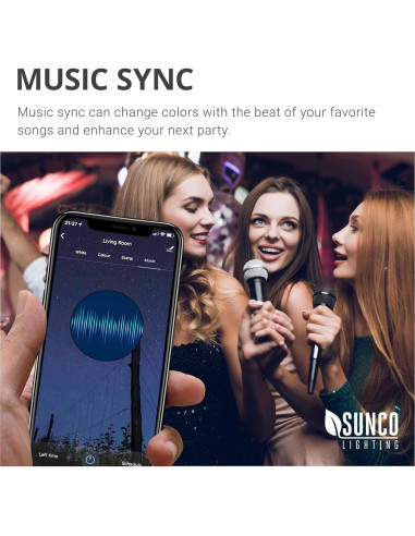 Bombillas Inteligentes G25 LED Sunco, 5W, RGB, Dimmables, 2 Pzas