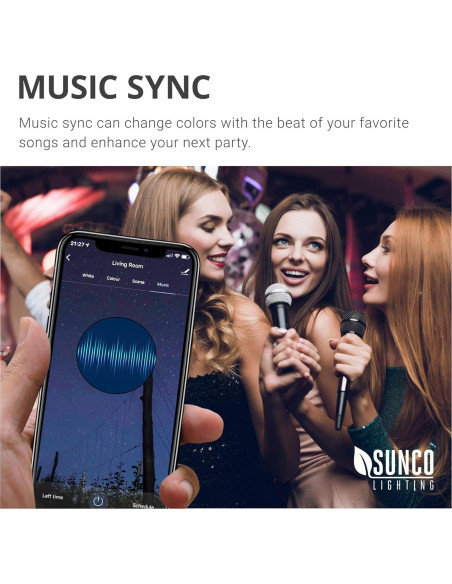 Bombillas Inteligentes G25 LED Sunco, 5W, RGB, Dimmables, 2 Pzas