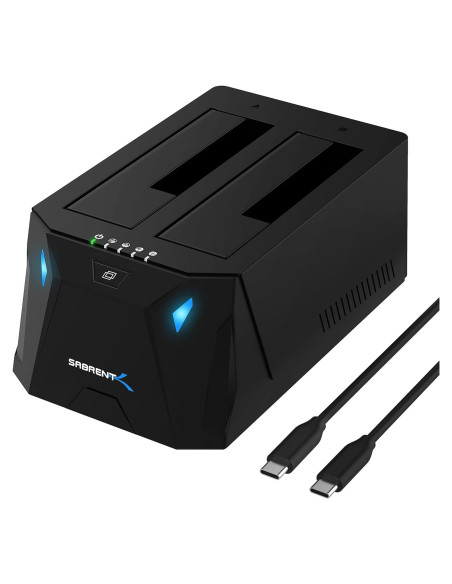 Estación de Acoplamiento SATA Sabrent EC-CH2B 2 Bahías 5Gbps