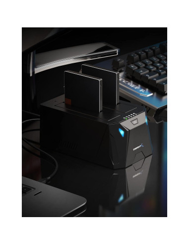 Estación de Acoplamiento SATA Sabrent EC-CH2B 2 Bahías 5Gbps