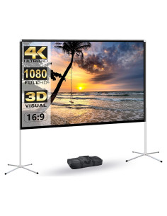 Pantalla de Proyector Portátil AODIOU 80 Pulgadas 16:9 HD