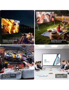 Pantalla de Proyector Portátil AODIOU 80 Pulgadas 16:9 HD 2
