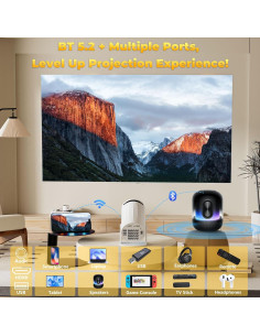 Proyector Portátil XBJ LXPT001 1080P WiFi Bluetooth Blanco 2