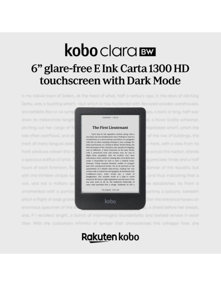 Kobo Clara BW eReader 6" Pantalla Táctil Resistente al Agua 16GB