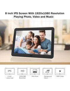 Marco de Foto Digital Atatat P800 8" IPS 1920x1080 Brillo Ajustable 2