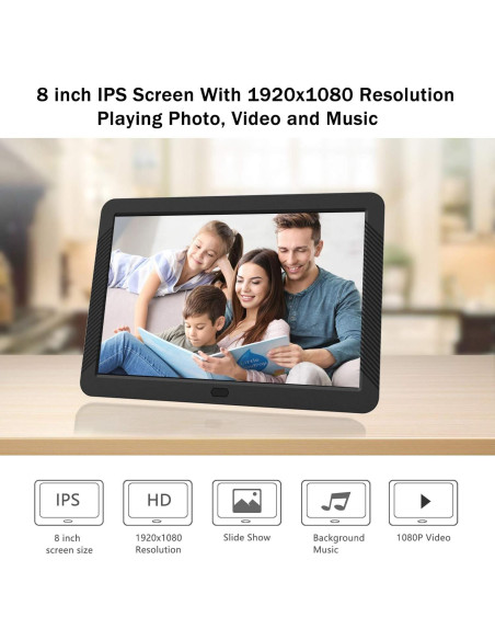 Marco de Foto Digital Atatat P800 8" IPS 1920x1080 Brillo Ajustable