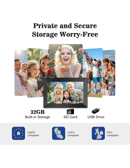 Marco de Fotos Digital Uhale 10.1" WiFi 32GB Pantalla IPS